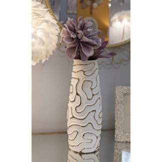 Vaso de cerâmica branca 14,5 x 39,5 cm