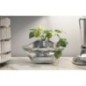 Vaso a labbra in resina argentata 23x8x12 cm