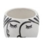 Vaso em forma de rosto em resina branca, 14 x 18,2 cm Vaso em forma de rosto em resina branca, 14 x 18,2 cm
