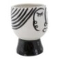 Vaso em forma de rosto em resina branca, 14 x 18,2 cm Vaso em forma de rosto em resina branca, 14 x 18,2 cm
