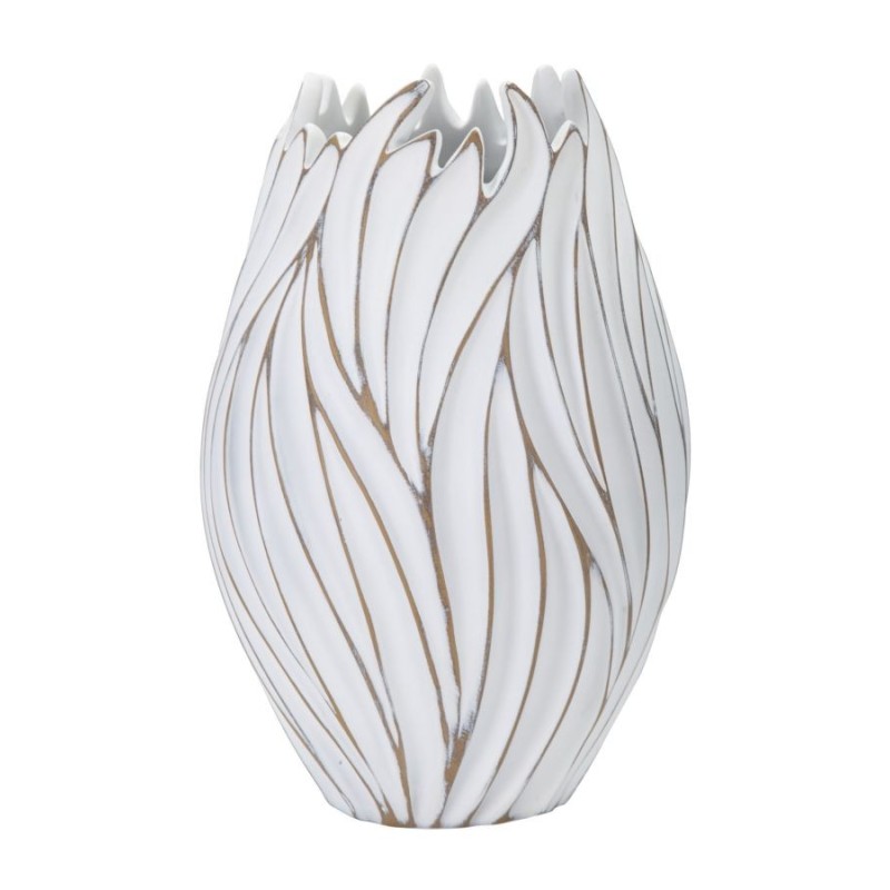 Jarrón de resina blanco 27x41,5 cm