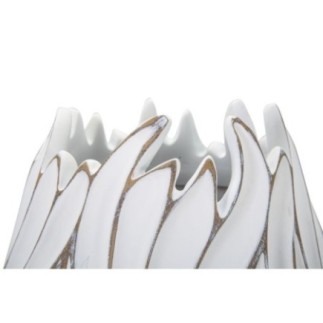 Vase en résine blanche 27x41.5 cm