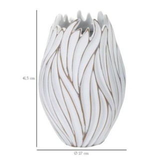 Jarrón de resina blanco 27x41,5 cm