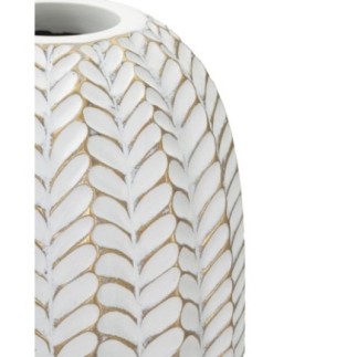 Vase en résine blanche 18.5x46 cm