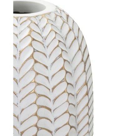 Vase en résine blanche 18.5x46 cm