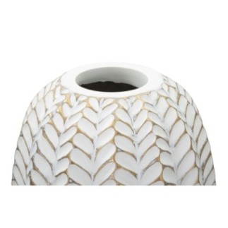 Vaso em resina branca 18,5 x 46 cm