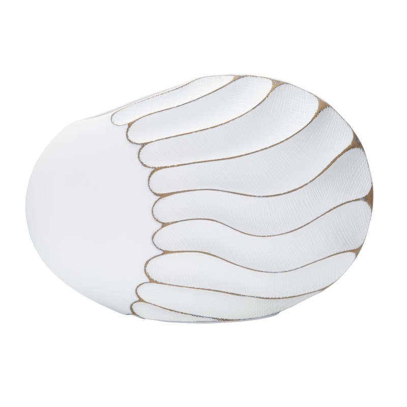 Vaso em resina branca 34 x 11,5 x 24,5 cm Vaso em resina branca 34 x 11,5 x 24,5 cm