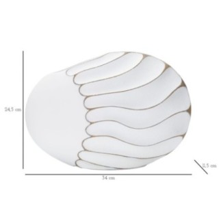 Vaso em resina branca 34 x 11,5 x 24,5 cm