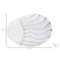 Vaso em resina branca 34 x 11,5 x 24,5 cm Vaso em resina branca 34 x 11,5 x 24,5 cm
