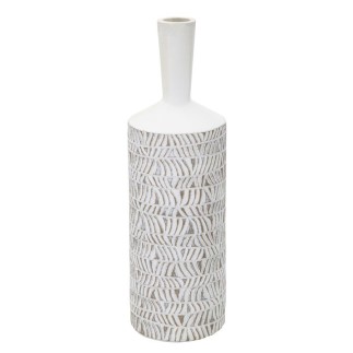 Vase en résine blanche 15x49.5 cm