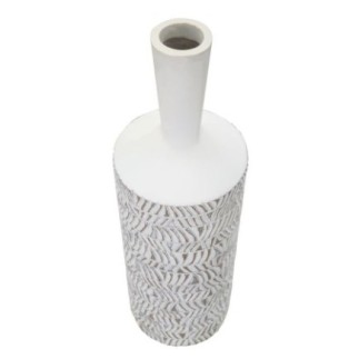 Vase en résine blanche 15x49.5 cm