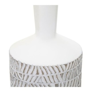 Jarrón de resina blanco 15x49,5 cm