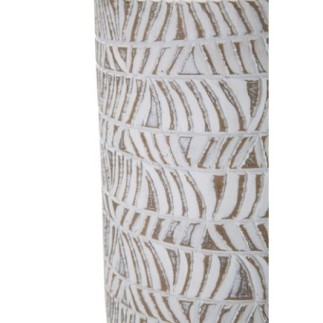 Jarrón de resina blanco 15x49,5 cm