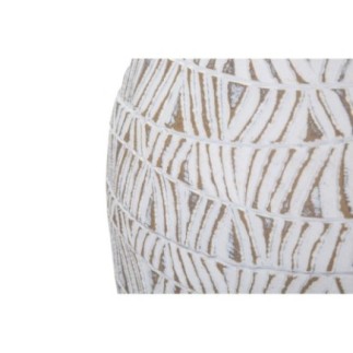 Vaso em resina branca 30,5 x 11,5 x 46,5 cm
