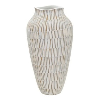 Vase en résine blanche 22x44 cm