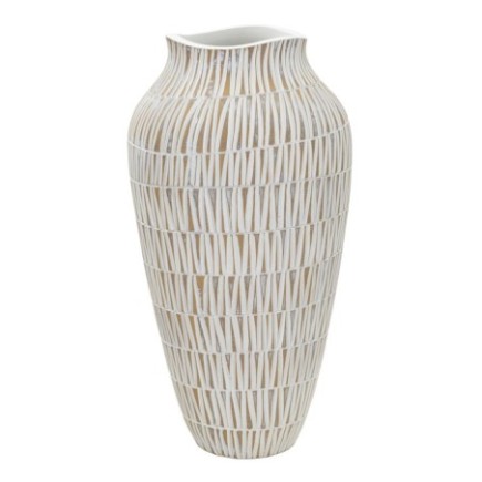 Vase en résine blanche 22x44 cm