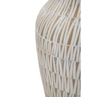 Vaso em resina branca 22 x 44 cm