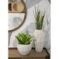 Vaso em resina branca 22 x 44 cm Vaso em resina branca 22 x 44 cm