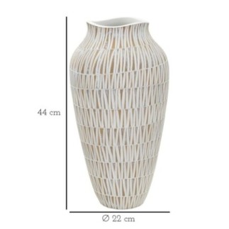 Vaso em resina branca 22 x 44 cm