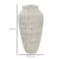 Vaso em resina branca 22 x 44 cm Vaso em resina branca 22 x 44 cm