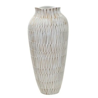 Vase en résine blanche 23x50 cm