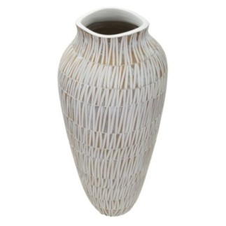 Vase en résine blanche 23x50 cm