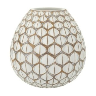 Vase en résine blanche 27x27 cm