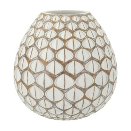 Vase en résine blanche 27x27 cm