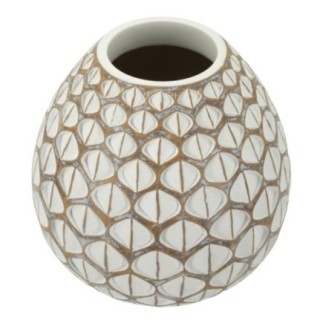 Vase en résine blanche 27x27 cm