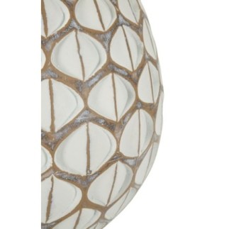 Vaso em resina branca, 27 x 27 cm