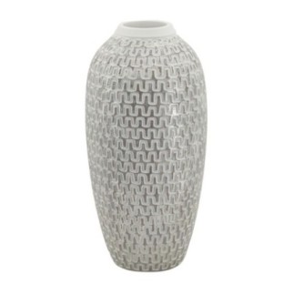 Vase en résine blanche 21x43 cm