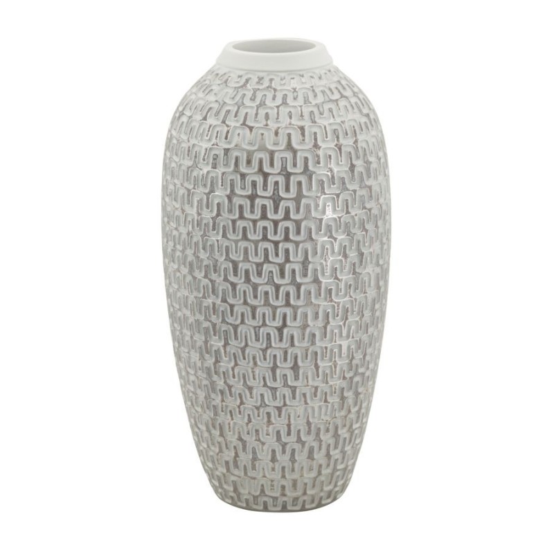 Vaso em resina branca 21 x 43 cm Vaso em resina branca 21 x 43 cm