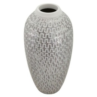 Vase en résine blanche 21x43 cm