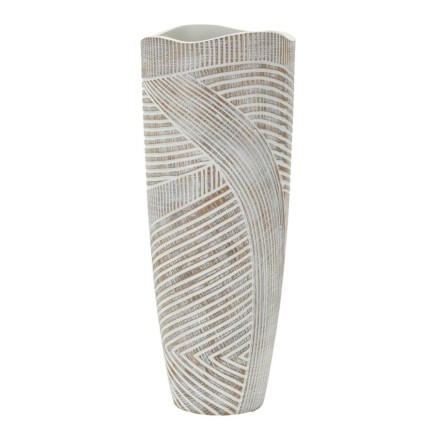 Vase en résine blanche 18x45 cm
