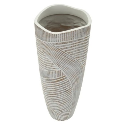 Vase en résine blanche 18x45 cm