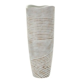 Jarrón de resina blanco 18x45 cm
