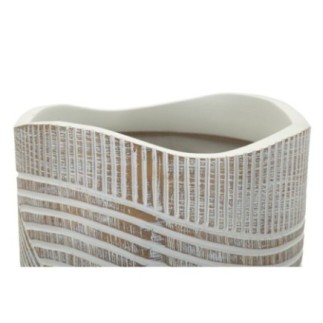 Vaso em resina branca 18 x 45 cm