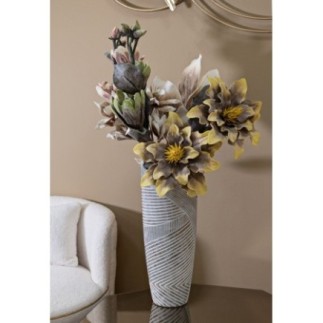 Vaso in resina bianca 18x45 cm