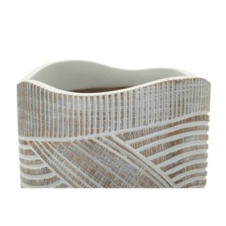 Vaso em resina branca 19x55 cm