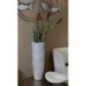 Vaso em resina branca 19x55 cm Vaso em resina branca 19x55 cm