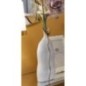 Vase en céramique blanche 16x8x40 cm