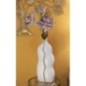Vase en céramique blanche 19.5x10x50 cm