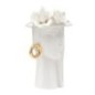 Vase visage femme en céramique blanche 15x13.3x23.5 cm