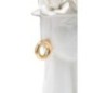 Vase visage femme en céramique blanche 15x13.3x23.5 cm