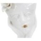 Jarrón de cerámica blanca con cara de mujer 16,5x14x27,3 cm