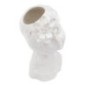 Vase visage femme en céramique blanche 10.5x10x24.7 cm