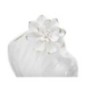 Vaso in ceramica bianca con volto di donna 10,5x10x24,7 cm