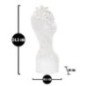 Vase visage femme en céramique blanche 10.5x10x24.7 cm