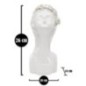 Vase visage femme en céramique blanche 10x14x26 cm