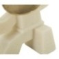 Estatuilla de samurai en resina blanca 17x7,5x18,5 cm